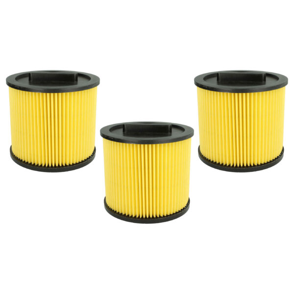 3x Filtro de Cartucho Substituto Thomas 787421 para Aspirador Thomas, Preto/Amarelo