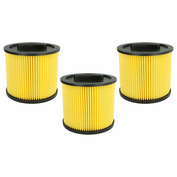 3x Filtro de Cartucho Substituto Thomas 787421 para Aspirador Thomas, Preto/Amarelo