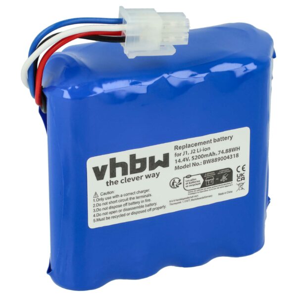 Bateria vhbw para Narwal 5200mAh, 14.4V, Li-Ion (substitui C392-B-4S2P, XNY4S2PB, C392-C1-4S2P, C392-C2-4S2P)