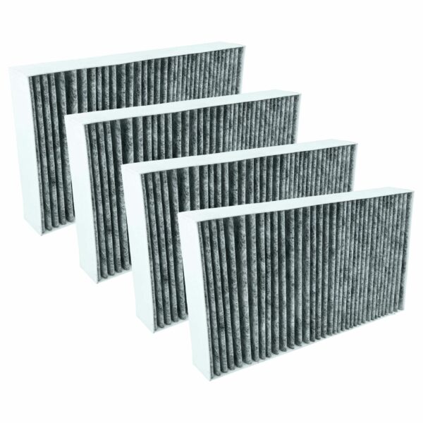 Jogo de 4 Filtros de Carvão Ativado para Coifa Miele DKF 29, AS-AZKF878