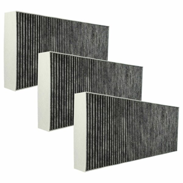 3x Filtro de Carvão Ativado Substituição para Bosch 9001171882, 17004082 - 46 x 19.1 x 5 cm