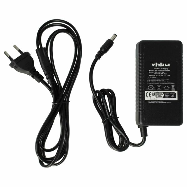 Carregador para Bateria E-Bike 24 V - Ficha Redonda, 1.5 A vhbw