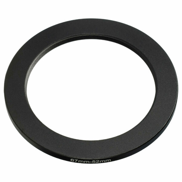 Anel Adaptador Step-Down de 67 mm para 52 mm vhbw para Objetivas de Câmaras Fotográficas