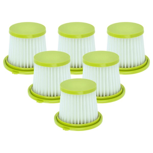 Conjunto de 6 Filtros de Substituição vhbw para Aspiradores Ryobi (HAHV33, A32HFOO, A32F05N) - Classe H11