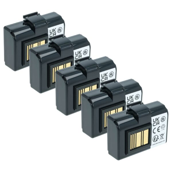 Pack 5x Bateria vhbw para Impressora Zebra BTRY-MPP-34MAHC1-01 - 3400 mAh 7.4V Li-Ion