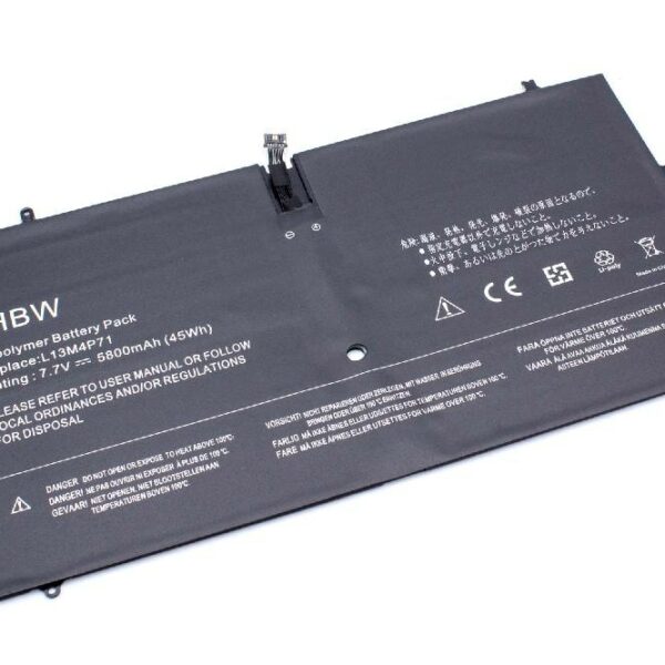 Bateria para Notebook Lenovo compatível com L13M4P71, 5B10K10181, 121500267, 121500264 - 5800 mAh 7.7 V Li-polímero, preta