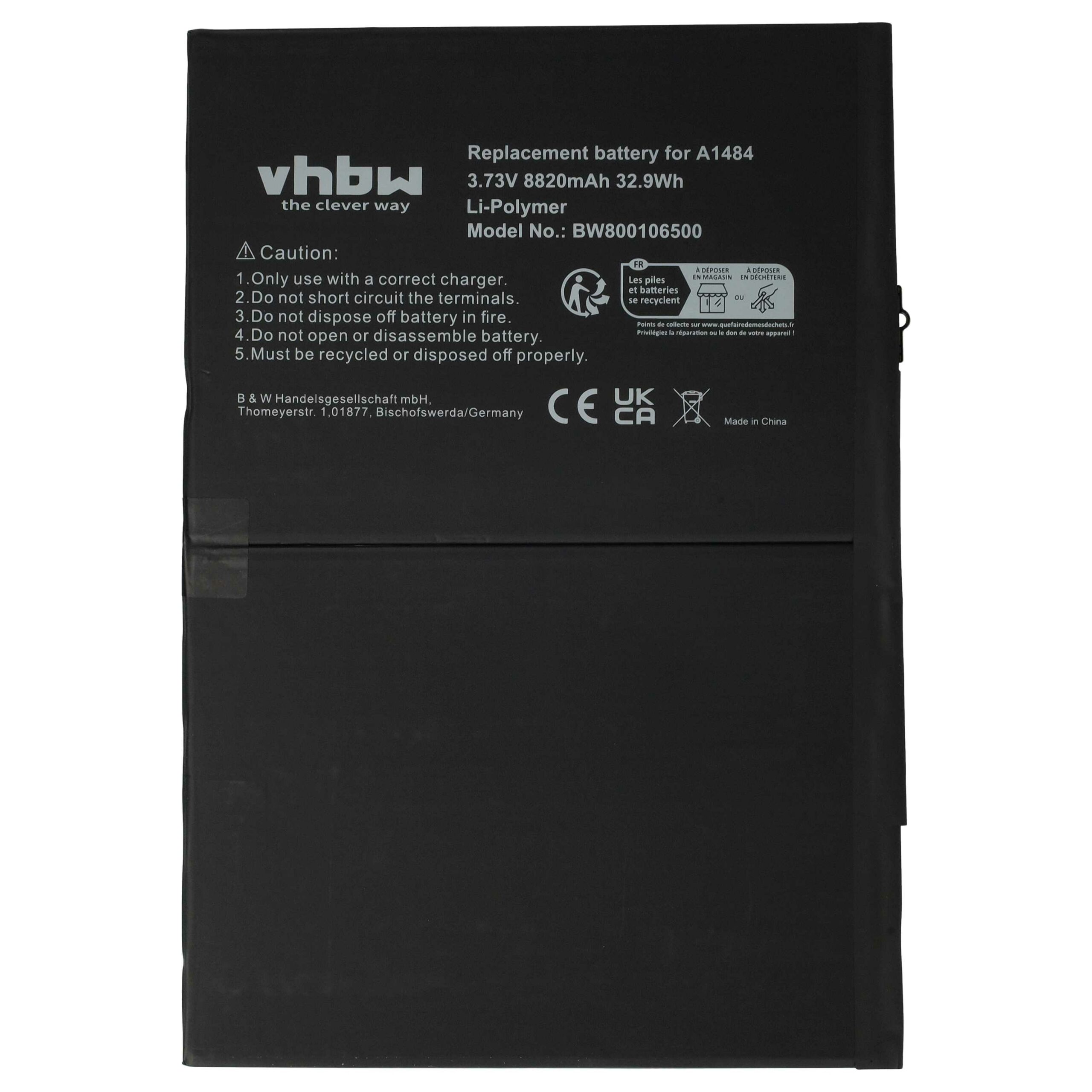 Bateria vhbw para Tablet Apple 6712-6700, A1484 - 8820 mAh 3.73 V Li-polymer - Image 3