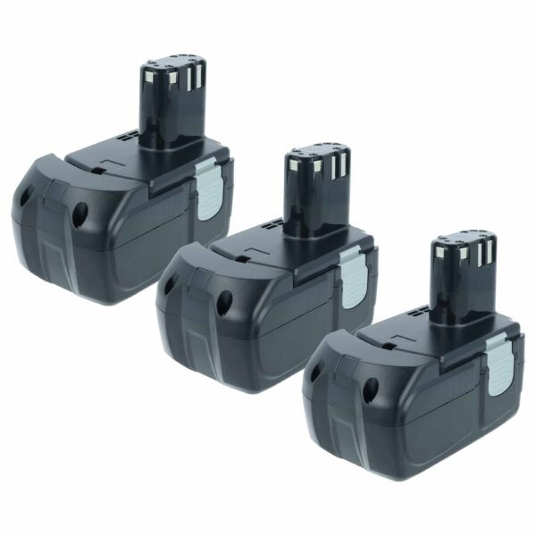 3x Bateria vhbw para Hitachi BCC 1815, BCH 1820, EB 1814SL, EB 1812S - 1500 mAh, 18 V, NiMH