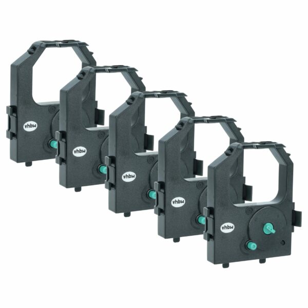 5x Fita de Tinta Compatível IBM 2982 RD, 520650 para Impressoras Matriciais e Recibos - Preto vhbw