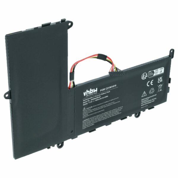 Bateria vhbw para Asus C21N1414 - 4800 mAh 7.6V Li-polymer