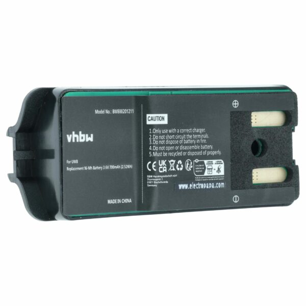 Bateria de Substituição vhbw para Rádio JAY UWB - 700 mAh 3.6 V NiMH