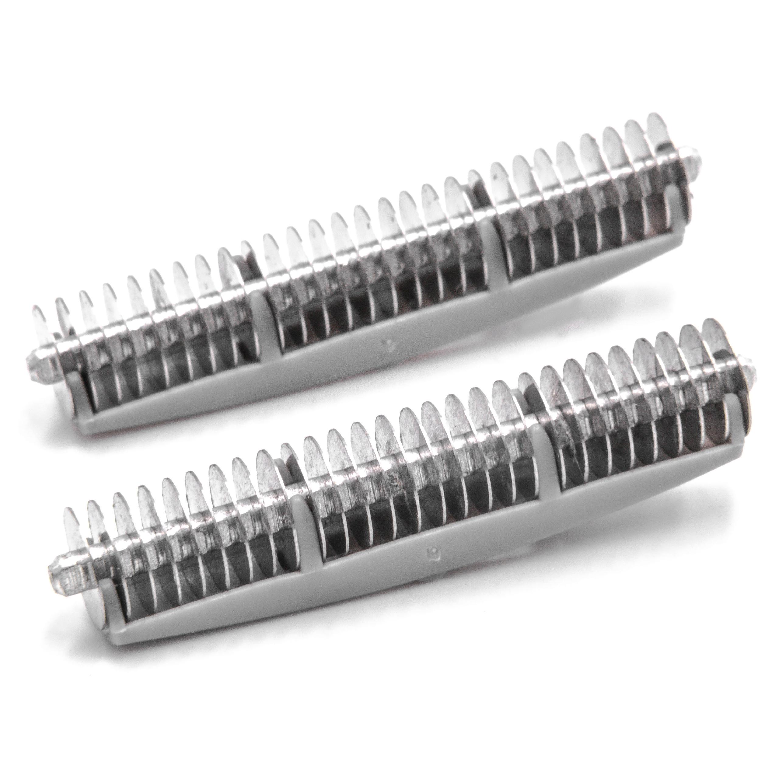 2x Bloco de Corte vhbw para Remington SP67, SP69, RBL 5002 - Prateado