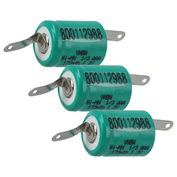 Bateria vhbw 1/3AAA 170 mAh 1.2V NiMH para Modelos e Veículos Telecomandados - Pack de 3