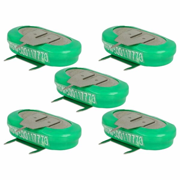 Bateria Recarregável Tipo 1/V150H 3 Pinos vhbw - 150 mAh 1.2V NiMH (Pack 5 unidades)