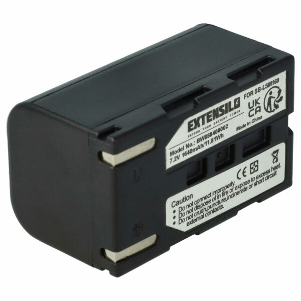 Bateria EXTENSILO para Samsung SB-LSM80, SB-LSM320, SB-LSM160 - 1640mAh, 7.2V, Li-Ion