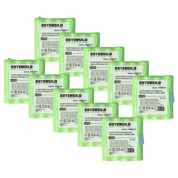 Bateria EXTENSILO para Rádios Midland/Motorola 10 unidades 800 mAh 4.8V NiMH