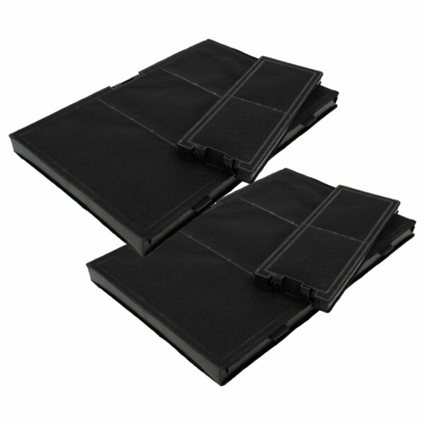 Conjunto de 4 Filtros de Carvão Ativado Alapure HFK8700 - Substituição vhbw