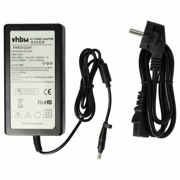 Adaptador de Alimentação de Rede vhbw substitui HP 0950-4340 para Impressora