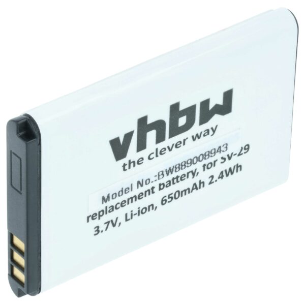 Bateria para Telemóvel vhbw compatível com Alcatel RTR001F01 - 650 mAh 3.7 V Li-Ion