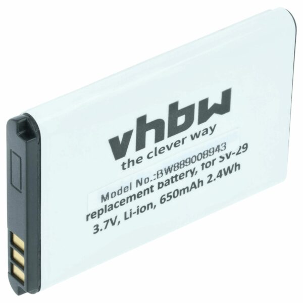 Bateria para Telemóvel vhbw compatível com Alcatel RTR001F01 - 650 mAh 3.7 V Li-Ion