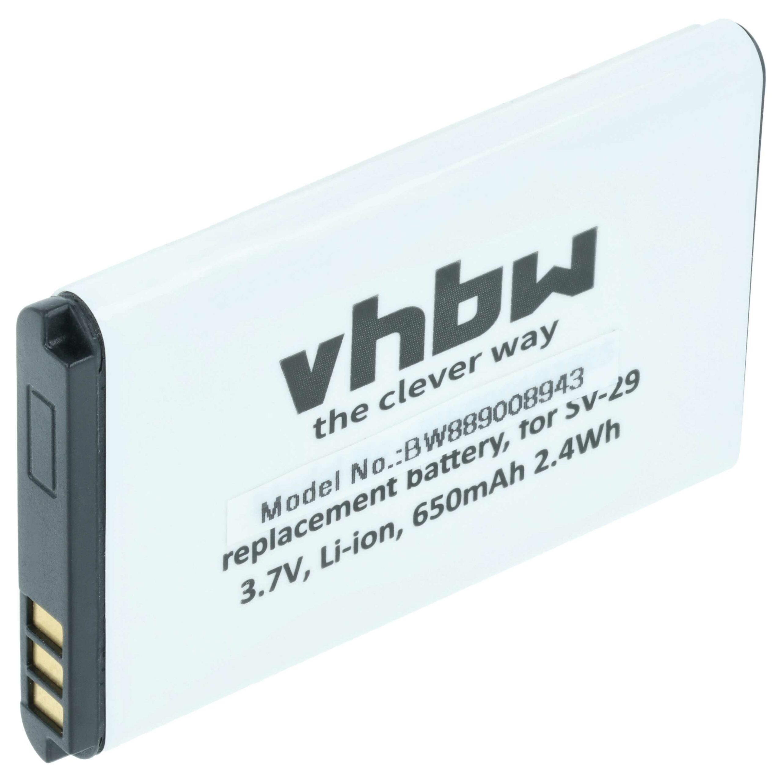 Bateria para Telemóvel vhbw compatível com Alcatel RTR001F01 - 650 mAh 3.7 V Li-Ion