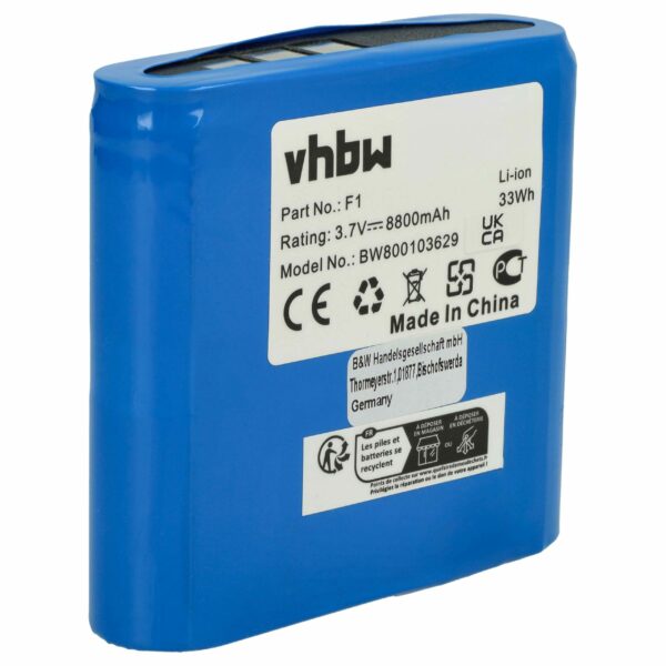 Bateria para Rádio DAB vhbw compatível com Pure F1, ChargePAK F1 - 8800 mAh 3.7 V Li-Ion