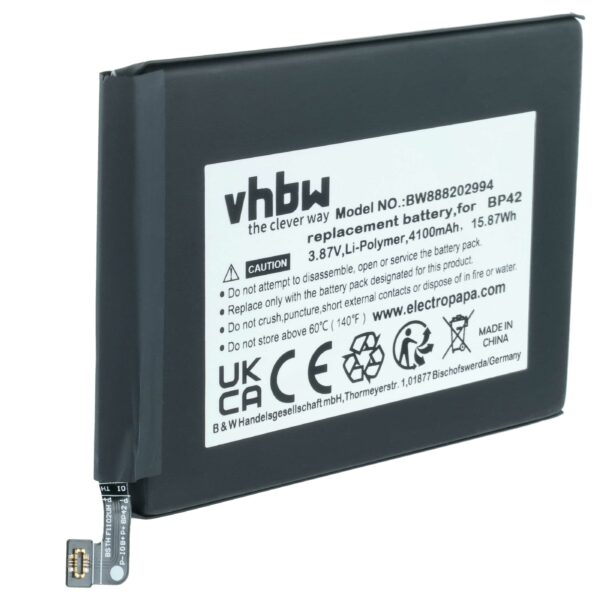 Bateria para Telemóvel vhbw substitui Xiaomi BP42 - 4100 mAh 3.87 V Li-polymer