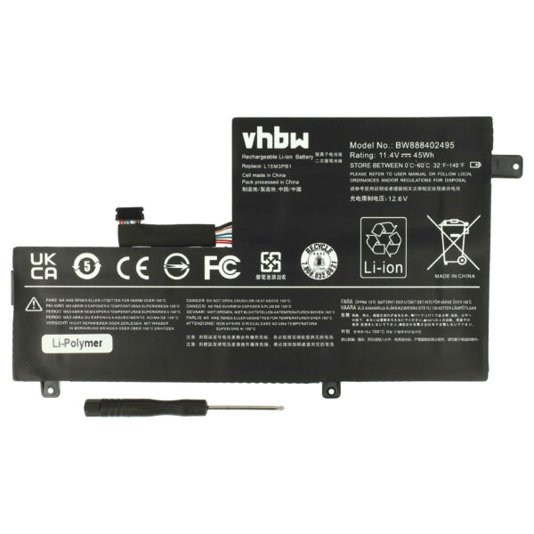 Bateria para Portátil vhbw para Lenovo (3900 mAh, 11.4 V)