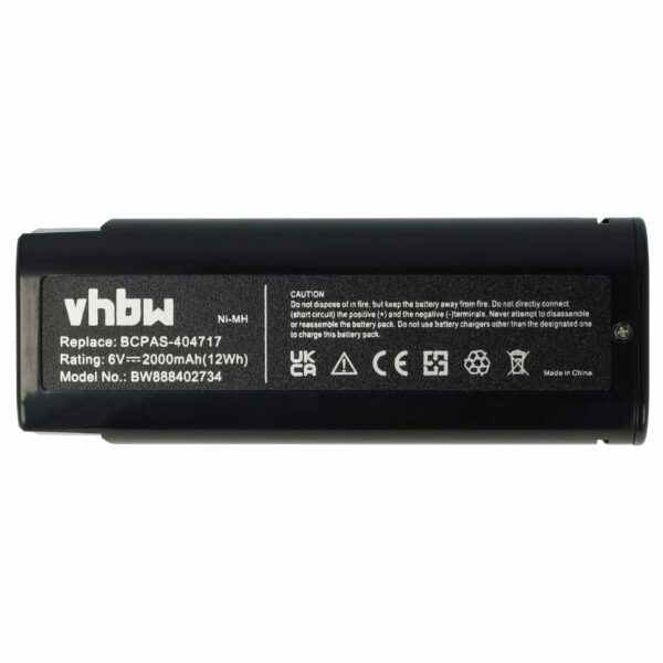 Bateria vhbw 6V 2000 mAh NiMH para Paslode 900421, 900400, 900420, 404400, 404717