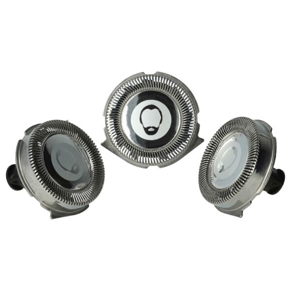 3x Cabeças de Corte para Raspadeira Philips RQ11, RQ32 - vhbw, Prata
