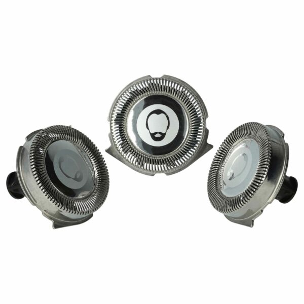 3x Cabeças de Corte para Raspadeira Philips RQ11, RQ32 - vhbw, Prata