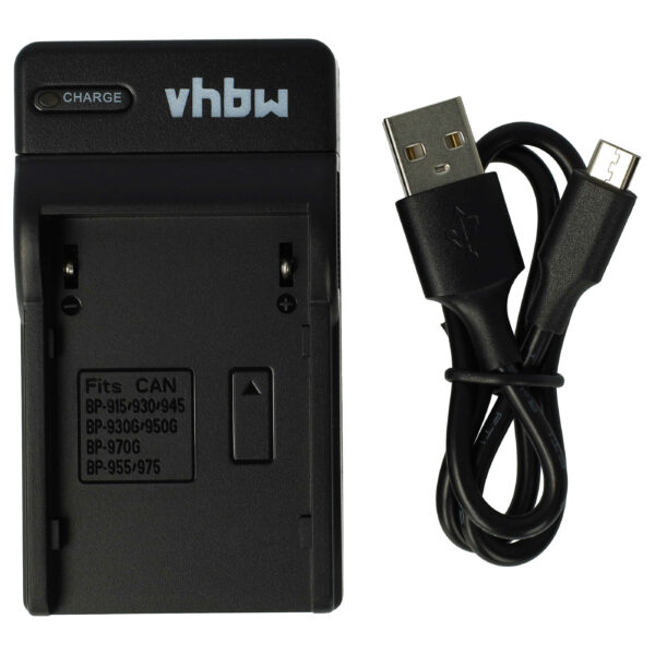 Carregador USB-C vhbw + Cabo para Câmaras Canon C300 e Outras - 0.5 A