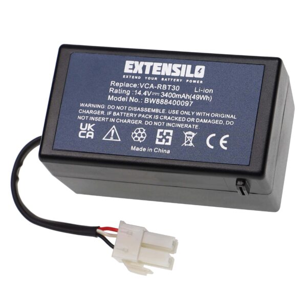 Bateria EXTENSILO para Samsung Navibot SR8930, SR8980 3400mAh, 14.4V