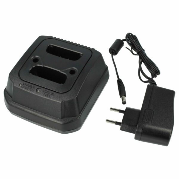 Carregador Duplo + Adaptador de Rede vhbw para Rádios Motorola (15V, 0.8A) - Substitui PS000469A02, NNTN7558A