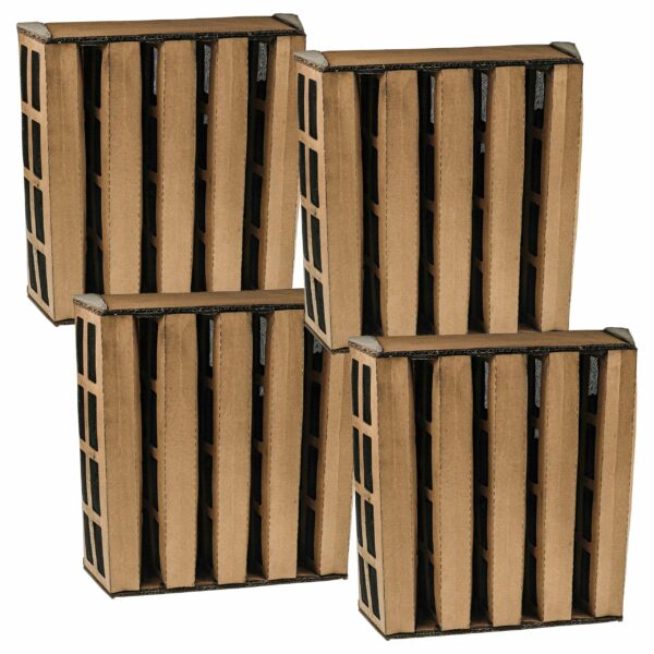 4x Filtro de Gás e Odor compatível com IQAir 102181000, V5-Cell - Cartão / Fibras de Carbono