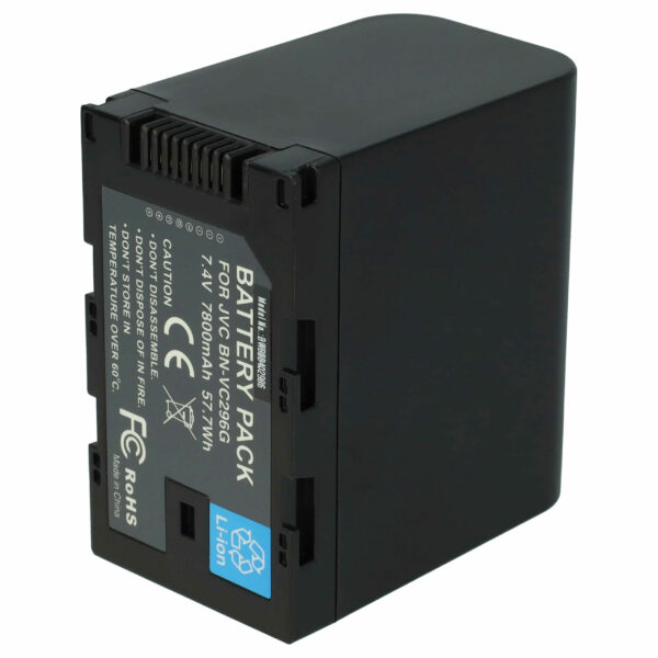 Bateria para Câmara de Vídeo JVC BN-VC298G, BN-VC296G, BN-VC264G - 7800 mAh 7.4 V Li-Ion