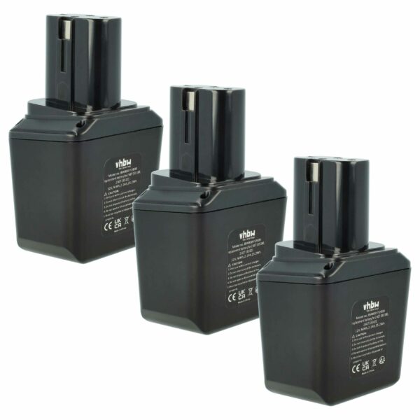 Bateria vhbw 12V 2100 mAh NiMH para Bosch (2607335180, 2607335021) - Pack 3x