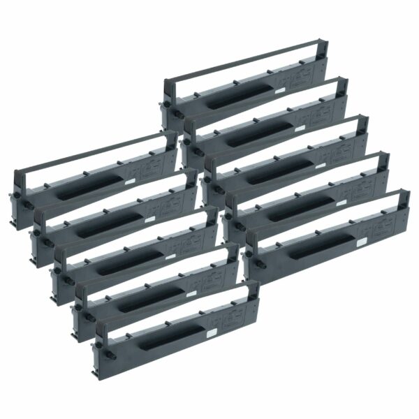 Pack de 10x Fitas de Tinta Compatíveis com Seiko SP800 para Impressoras TEC Matriciais e de Recibos - Preto