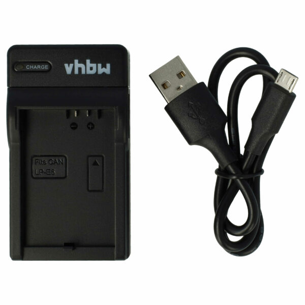 Carregador USB-C com Cabo para Samsung, Canon 450D e outras câmaras - 0,5 A vhbw