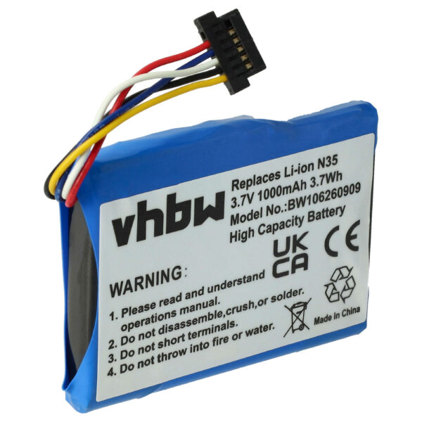Bateria GPS para Acer, Typhoon, Yakumo - 1000mAh, 3.7V