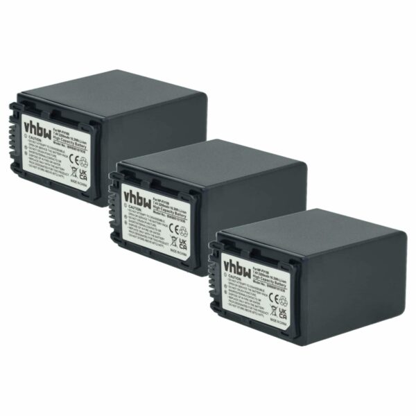 Pack 3x Bateria vhbw 2200 mAh 7.2V para Sony NP-FV40, NP-FV50, NP-FV100, NP-FV60, NP-FV30