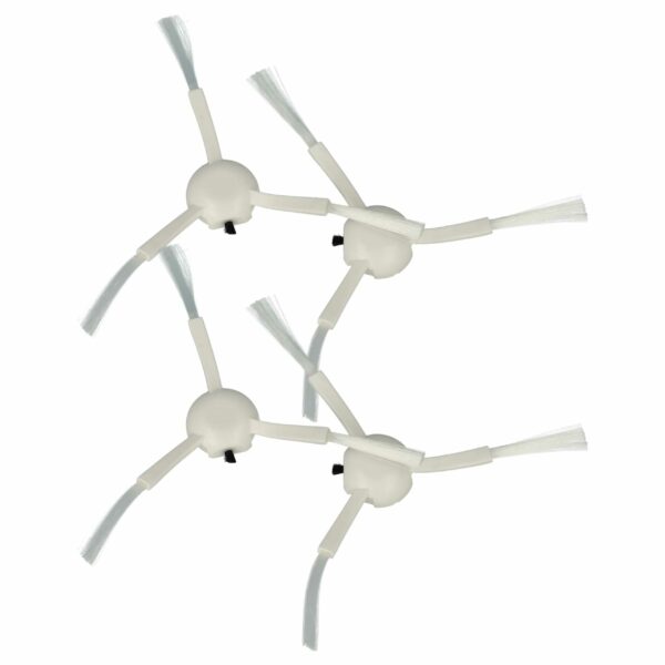 4 Escovas Laterais vhbw para Dreame 2839434, 20020100000446 - Aspirador Robô, 3 Braços, Branco