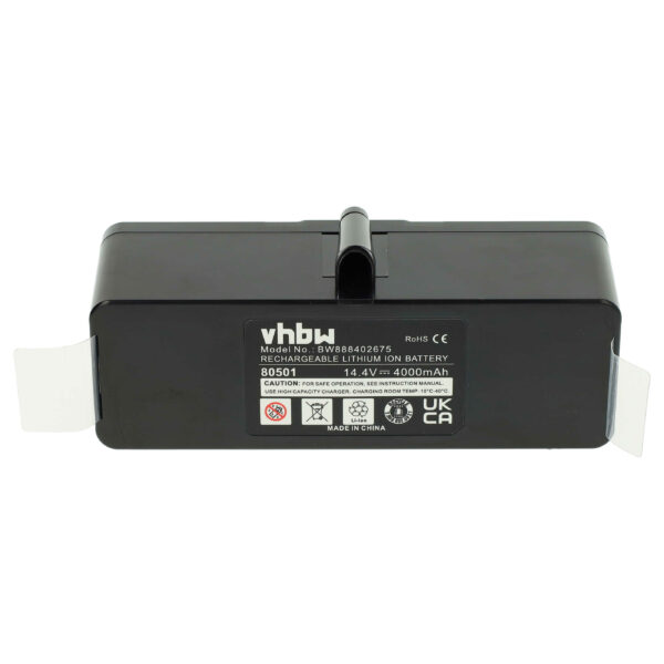Bateria vhbw 4000mAh 14.4V Li-Ion para iRobot (80501e, 80601, 11702, 68939, 80501, 855714, 4419696)