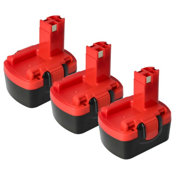Bateria vhbw 3x para Bosch 2607335263 – 14.4V 1500mAh NiMH