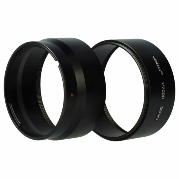 Adaptador de Filtro 58 mm Tubular vhbw para Nikon Coolpix P7000, P7100