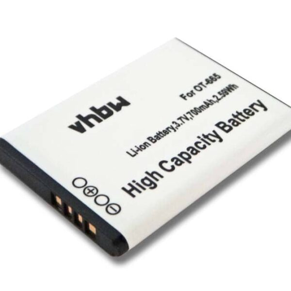 Bateria vhbw para telemóvel Alcatel CAB22D0000C1 / CAB22B0000C1 - 700 mAh 3.7 V