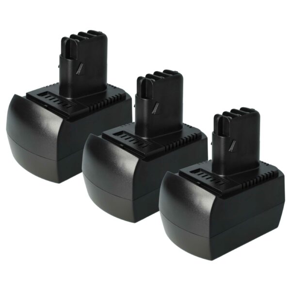 3x Bateria vhbw 12V 1500 mAh NiMH para Metabo 6.02151.50, 6.25473