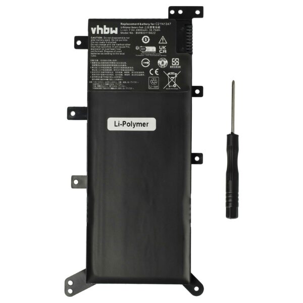 Bateria vhbw para Asus - 4900 mAh 7.5 V Li-polímero