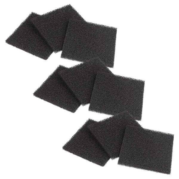 9x Filtros de carvão ativado vhbw para sistemas de extração Toolcraft 12.6 x 12.5 x 3 cm