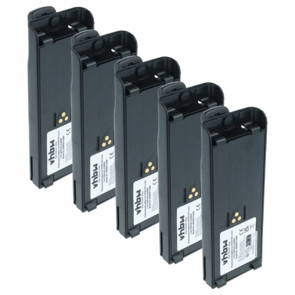 Bateria vhbw 5x para Rádio Motorola NTN7143A - 1200 mAh 7.4 V Li-Ion